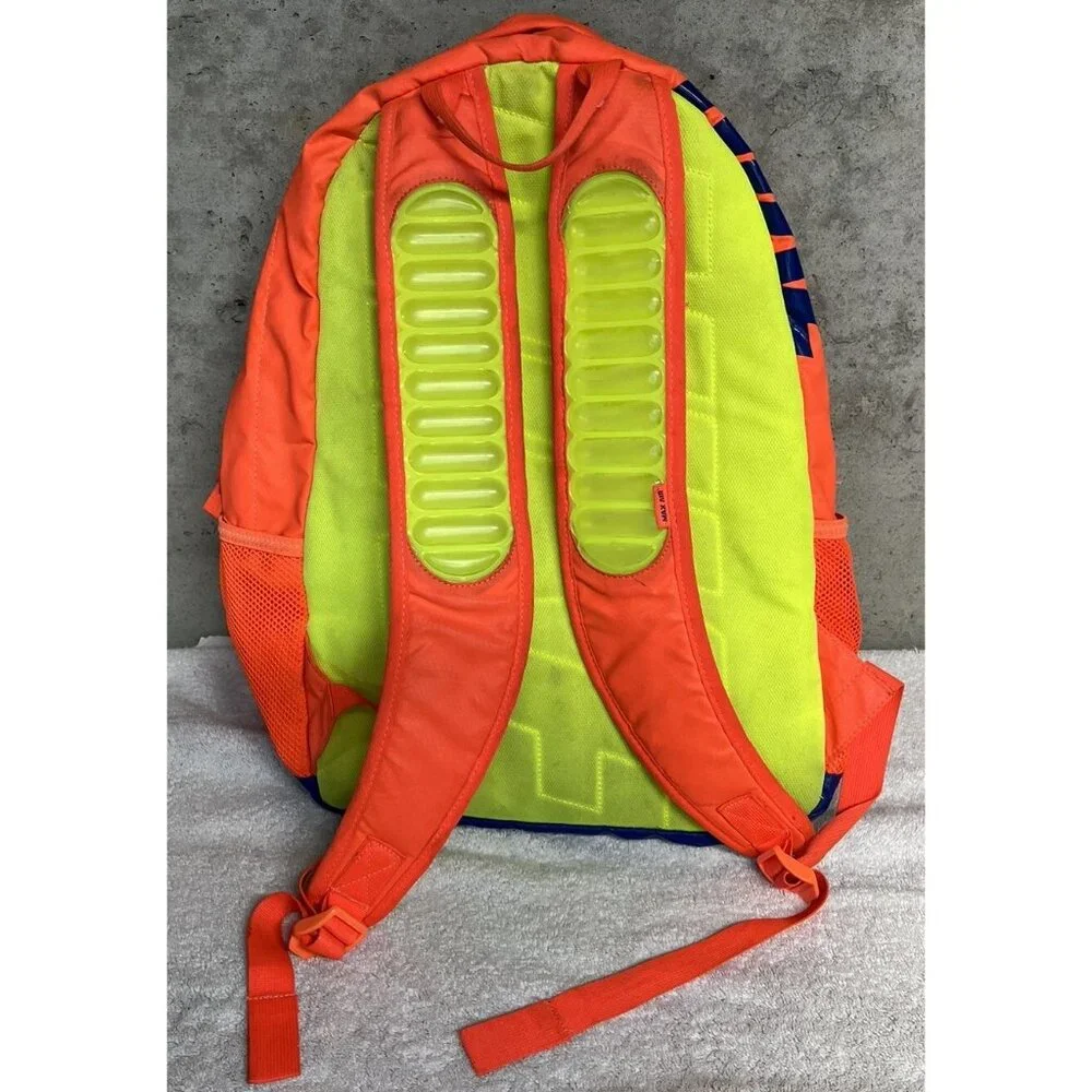 🔥🚨Nike Max Air Orange/Neon Volt Yellow/Blue Backpack RARE! EUC